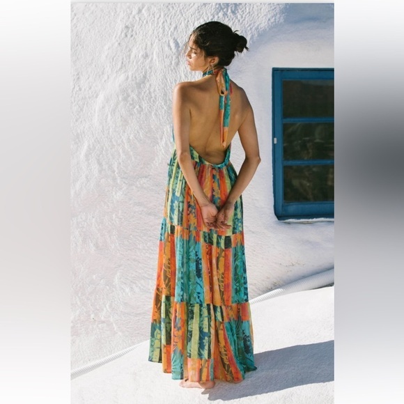 🔆O’NEILL🔆 JENNIFER MAXI DRESS vacation adjustable floral Hawaiian Maxi - Picture 13 of 16